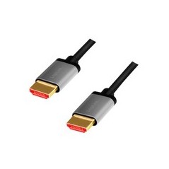 LogiLink HDMI-kabel med Ethernet 2m Sort Grå